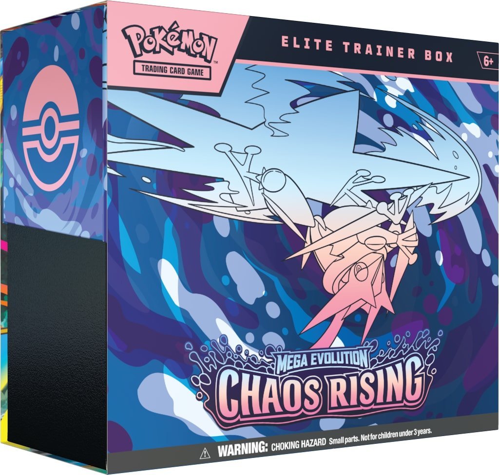 The Pokémon TCG: Mega Evolution Chaos Rising Elite Trainer Box